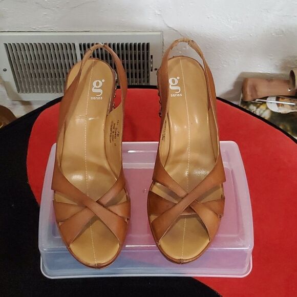 Rare Y2K Nike Air G Series Studded Wedge Shoes in Brown Size 7 - Picture 2 of 12